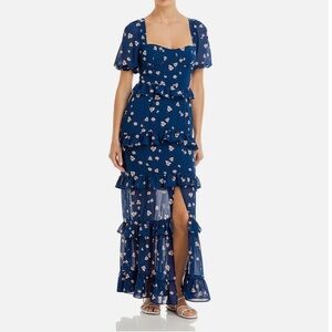 WAYF Tiered Floral Maxi Dress